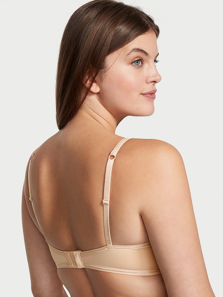 Victoria's Secret, The T-shirt Push-Up Perfect Shape Bra, Marzipan, onModelBack, 2 of 3 Abbey is 5'10" and wears 34DD (E) or Medium