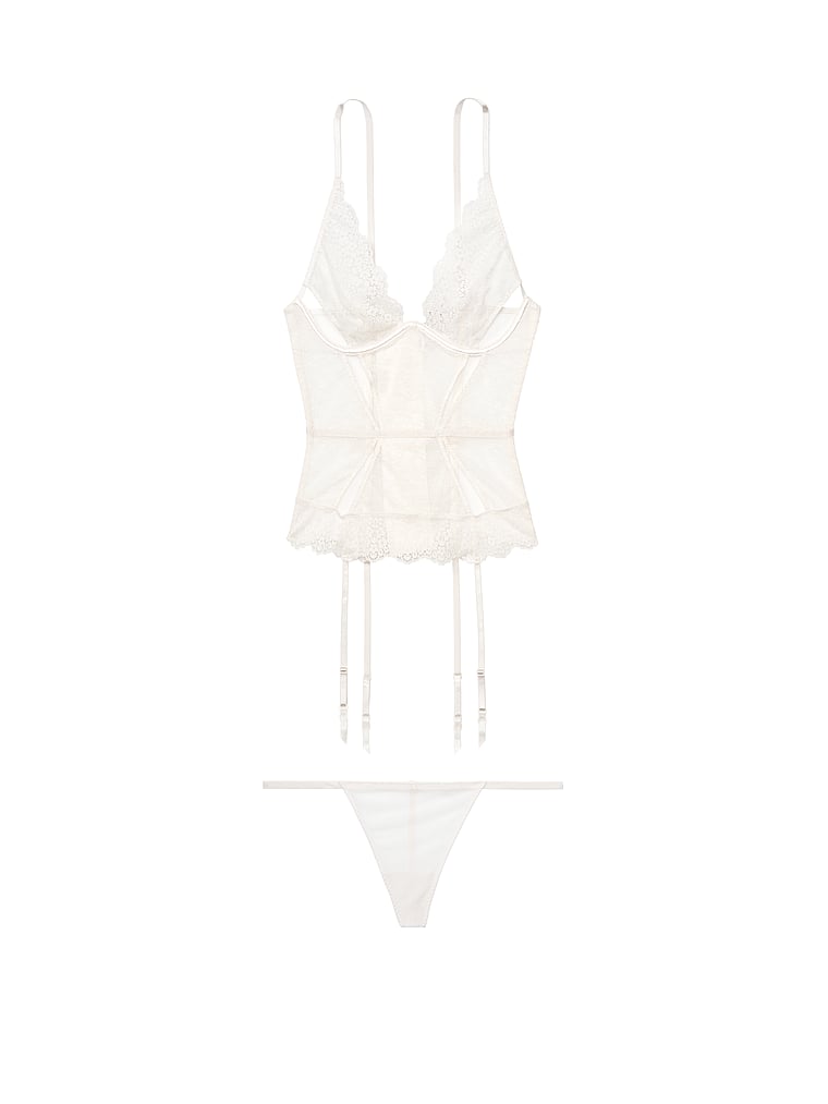 VictoriasSecret Floral Embroidered Corset 1115361234Y5