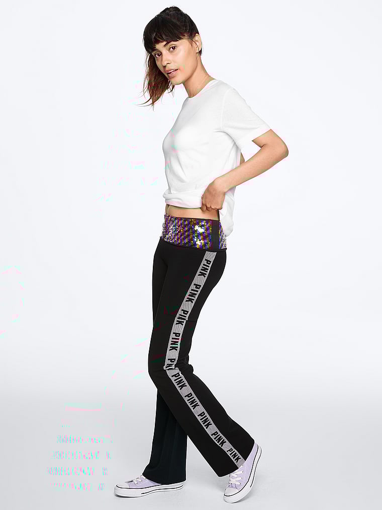 pink foldover leggings