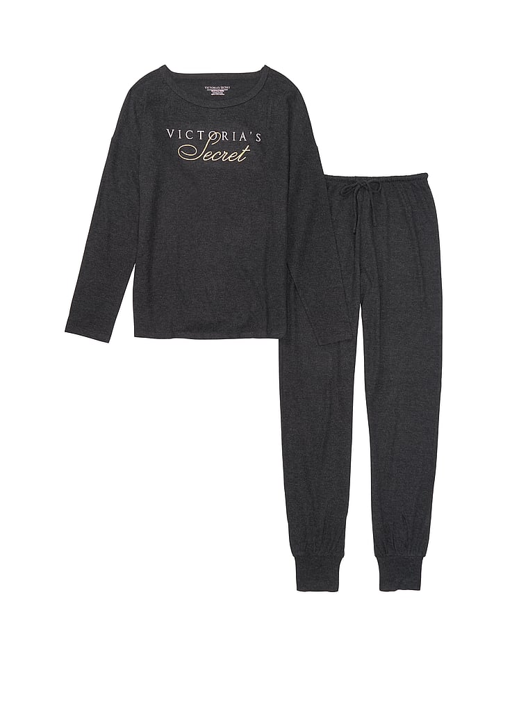 Damen Victoria S Secret Dark Gray Cozy Crop Pullover Lounge Long Sleeve Sleep Vs Kleidung Accessoires Thelanguagemall Org