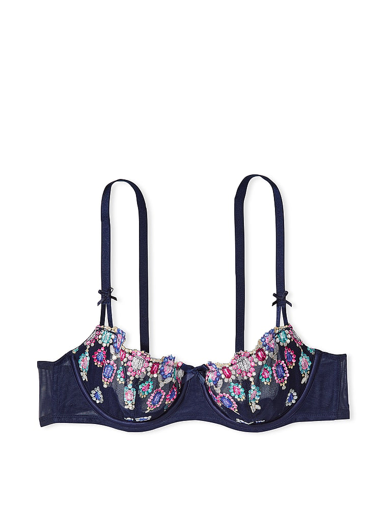 Wicked Unlined Bejweled Embroidery Balconette Bra