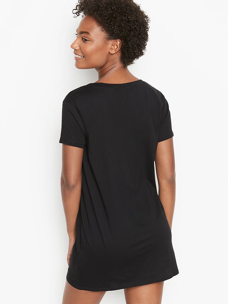 Lightweight Cotton V-Neck Sleepshirt 