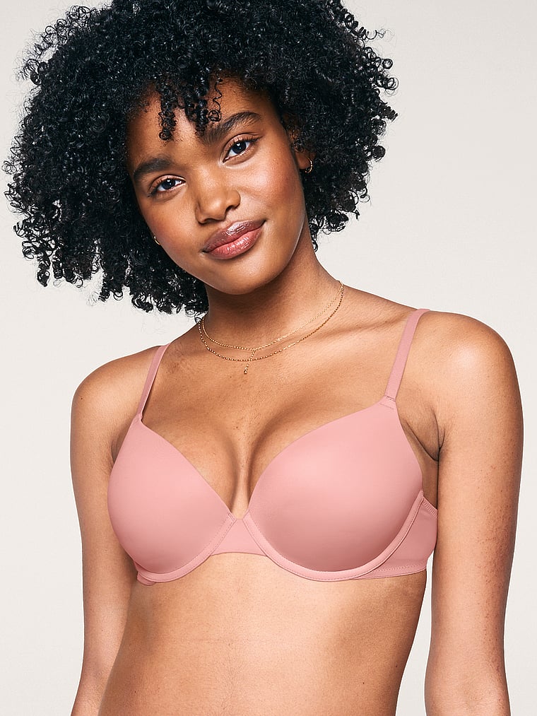 PINK VICTORIA'S SECRET COCOON  WEAR EVERYWHERE PUSH UP FRONT CLOSE BRA VS 