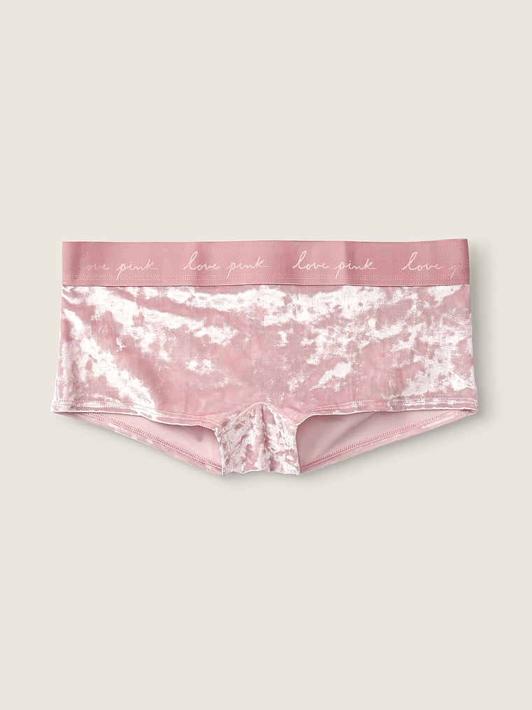 velvet pink shorts victoria's secret