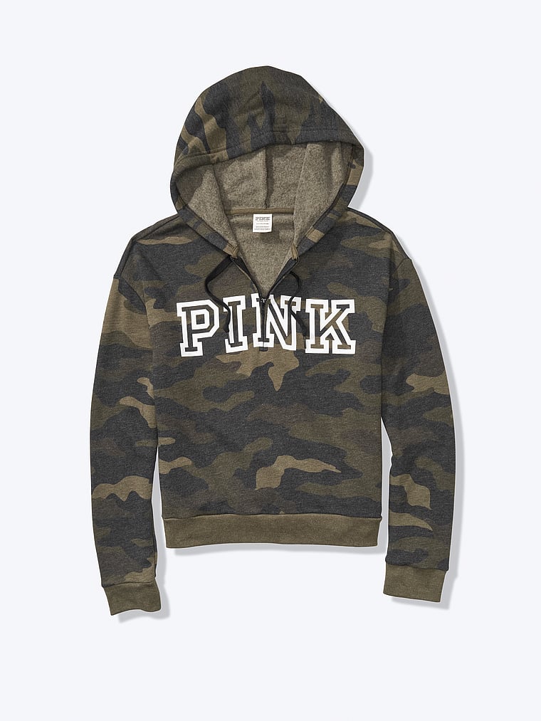 quarter zip pullover pink