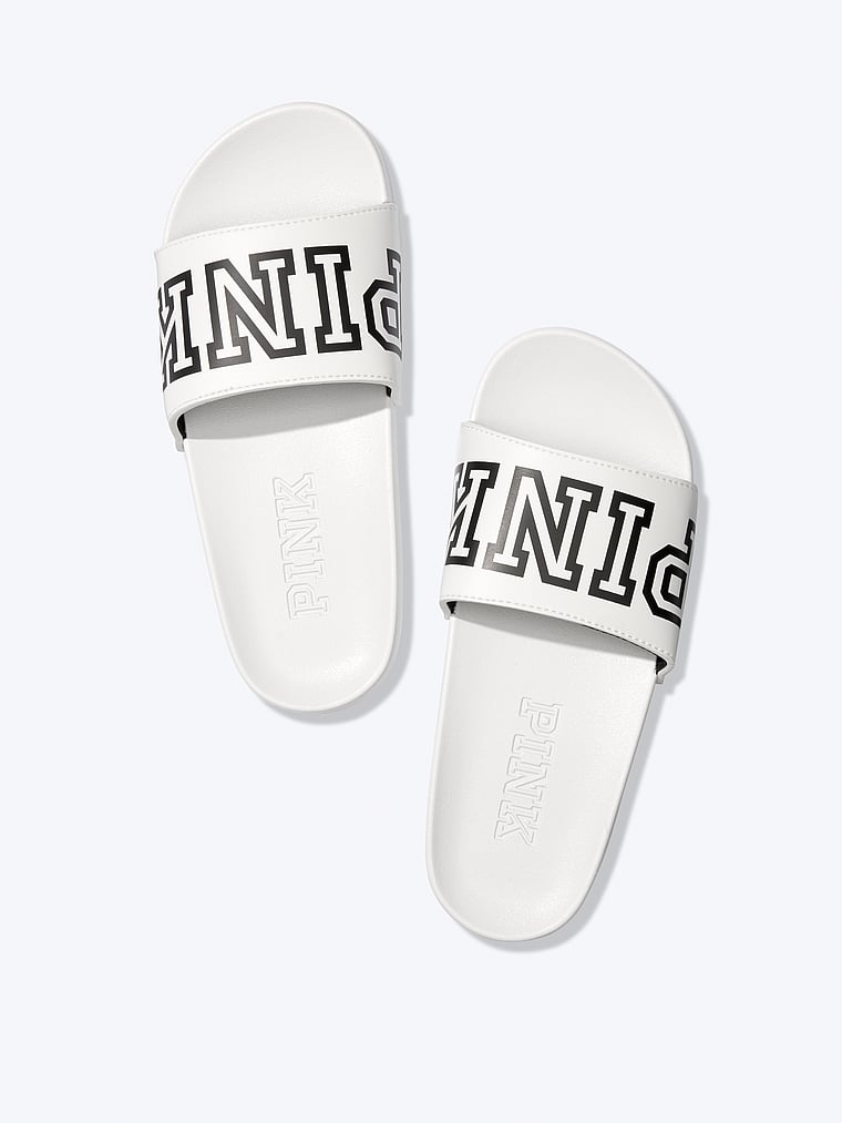 victoria secret pink slides black