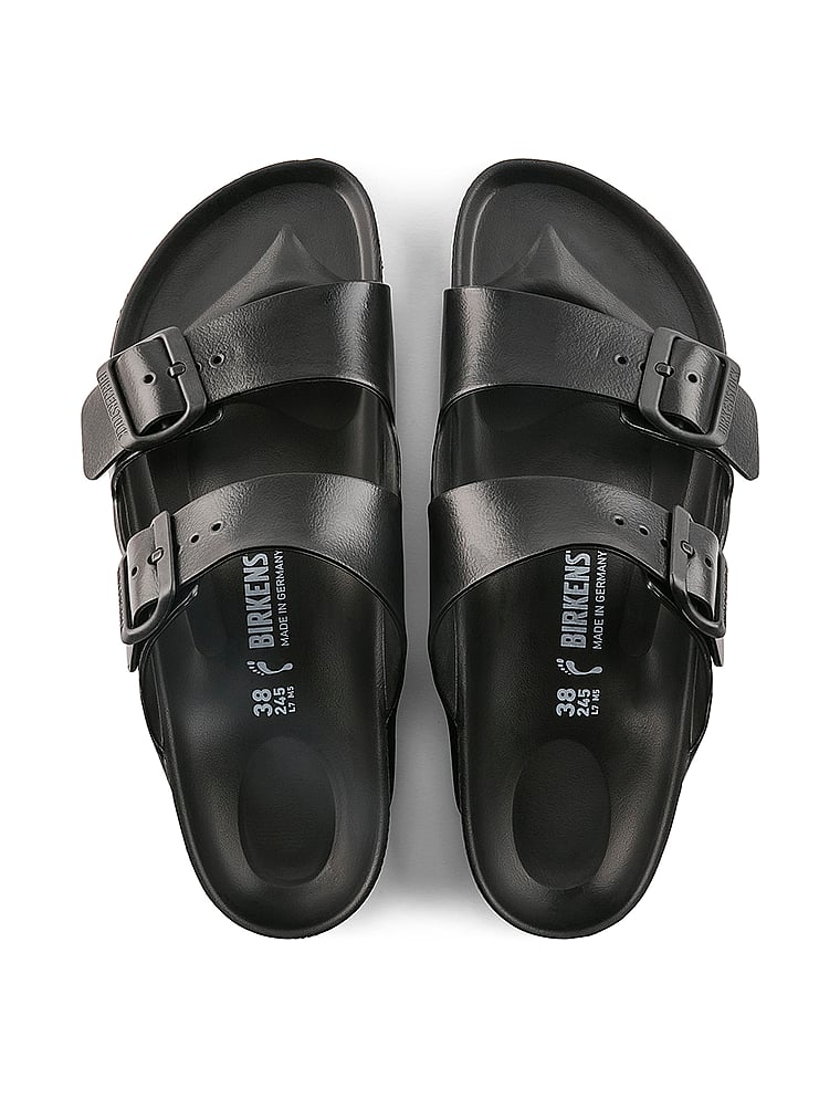 Birkenstock Arizona EVA Sandals, Black, offModelBack, 3 of 4