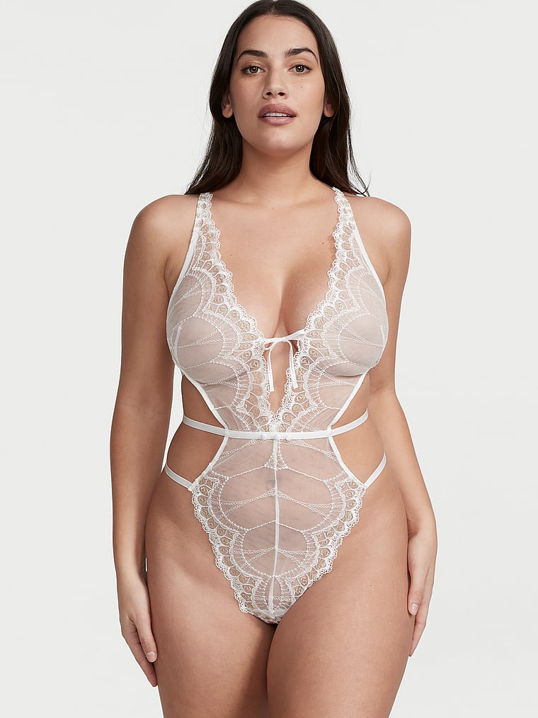 Strappy-Back Lace Teddy