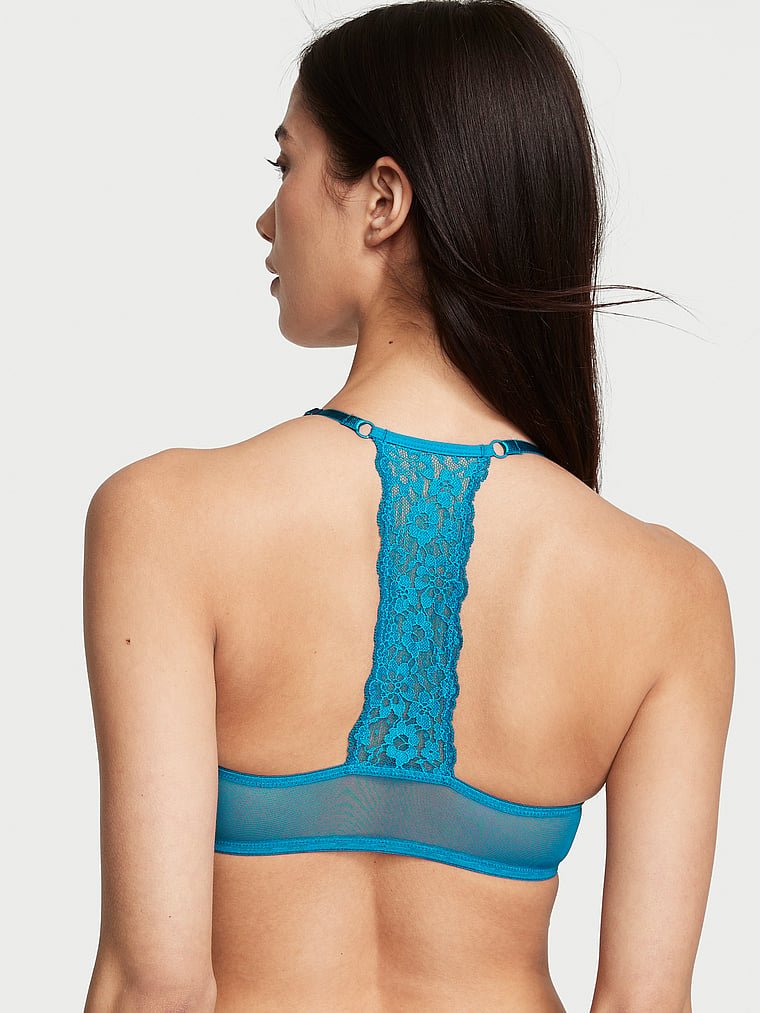Victoria's Secret very sexy strapless rhinestone bra in turquoise blue size  34B.
