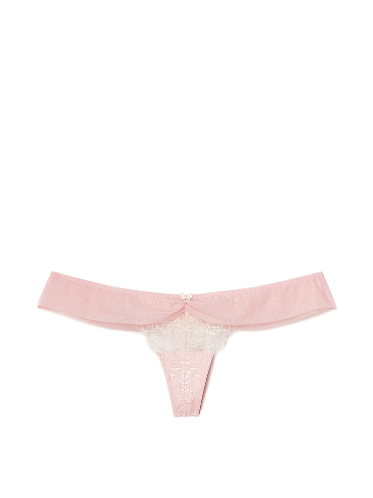 Victoria's Secret, Adore Me Clairabella Thong Panty, Bridal Blush, offModelBack, 1 of 1