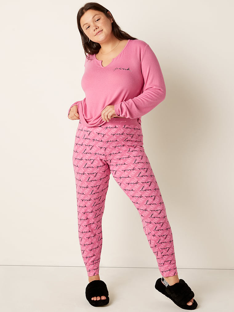 Cozy Sleep Legging Set - PINK - pink