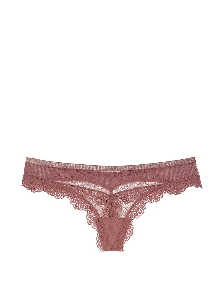 VictoriasSecret Sheer Mesh Cutout Thong Panty - 11155171-47RA