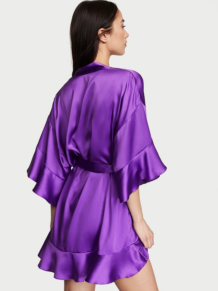 Buy Satin Flounce Robe, New Violetta - Order Robes online - Victoria's ...