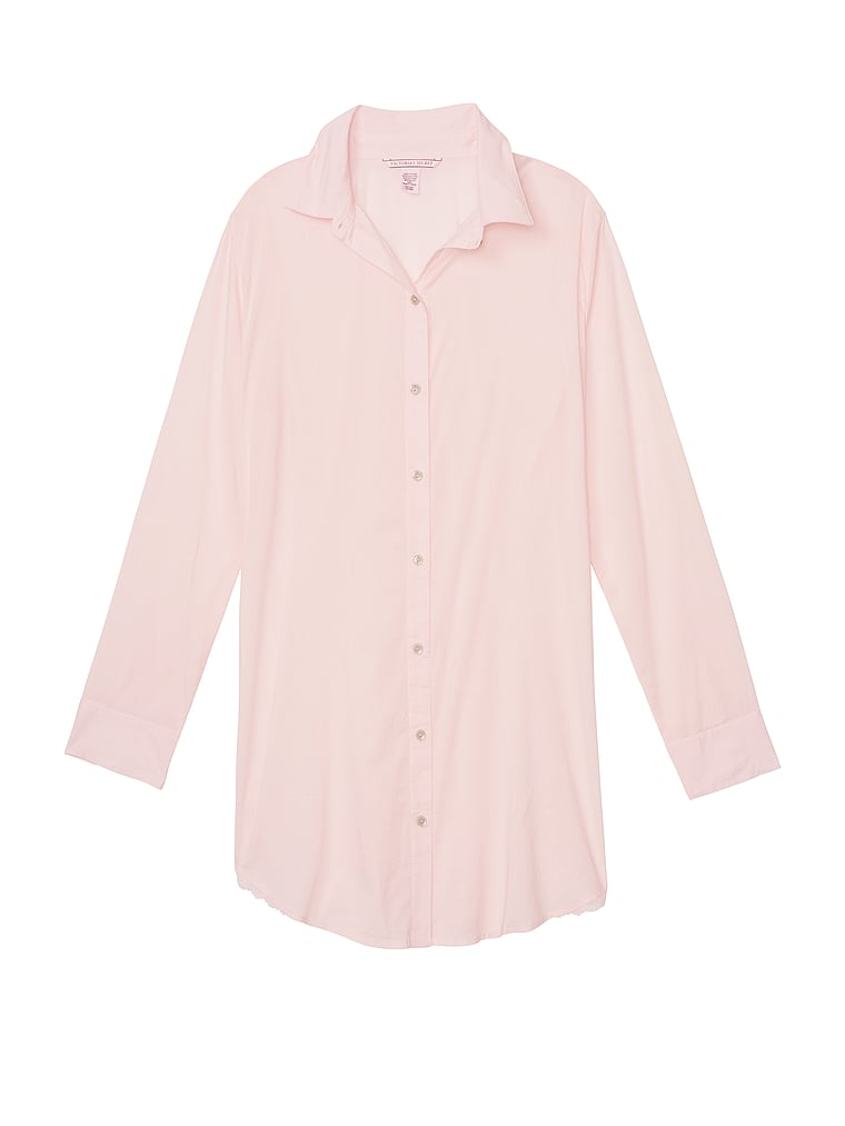 VictoriasSecret Cozy Button-front Flannel Sleepshirt. 3