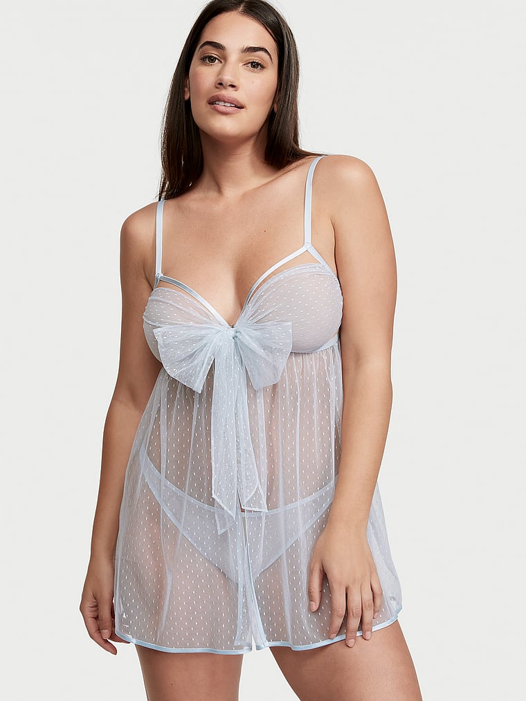 Victoria's Secret, Very Sexy Sheer Dotted Mesh Babydoll Panty Set at ecouponsdels.com