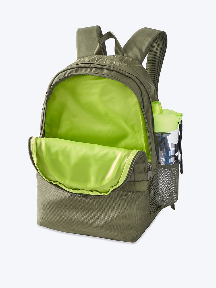 shale green pink backpack