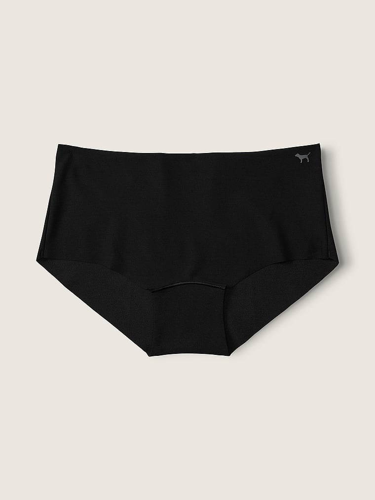 PINK No-Show Boyshort Panty, Pure Black, offModelFront, 2 of 3