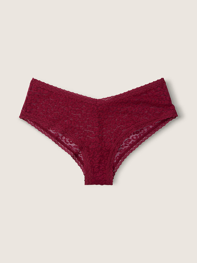 PINK Wear Everywhere Lace Cheekster Panty, Desire, offModelFront, 1 of 2