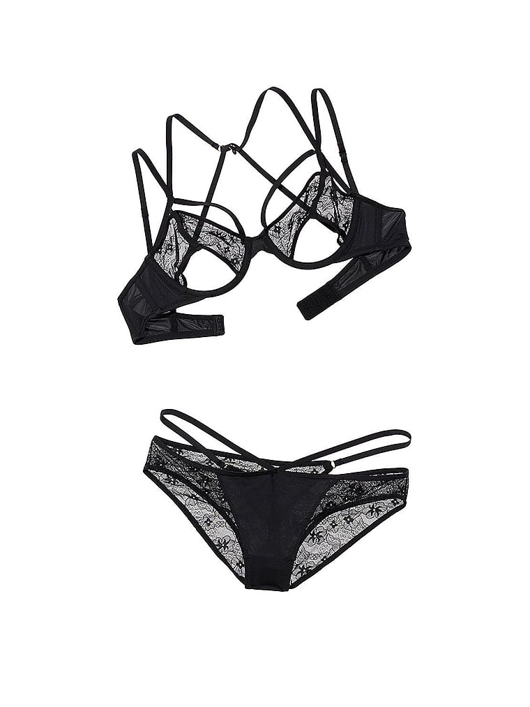 Victoria's Secret, Adore Me Eilish Bikini Panty, Jet Black, offModelFront, 3 of 3