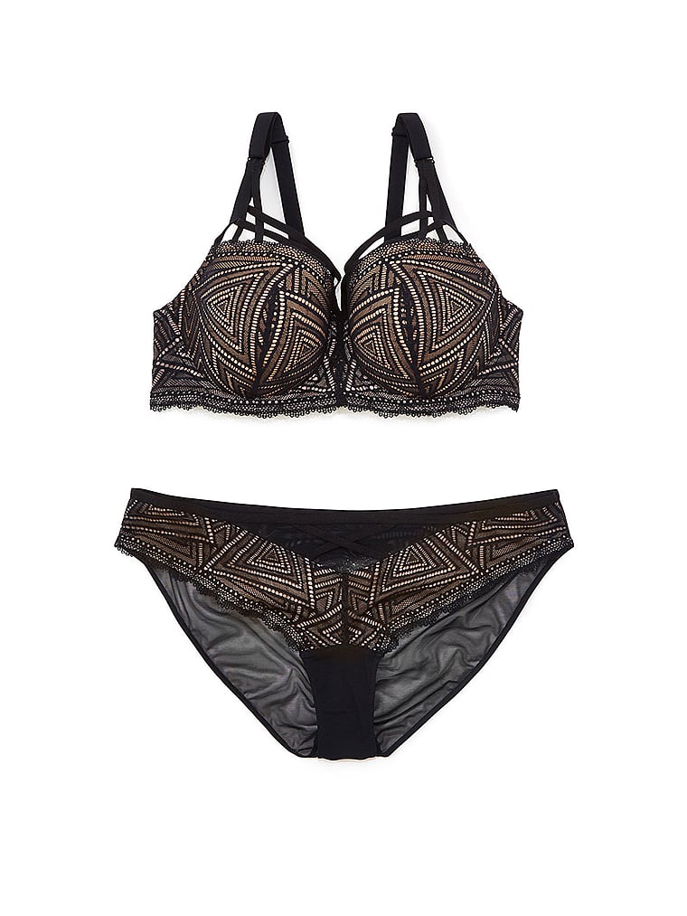 Victoria's Secret, Adore Me Trezza Bikini Panty, Jet Black, offModelFront, 4 of 4