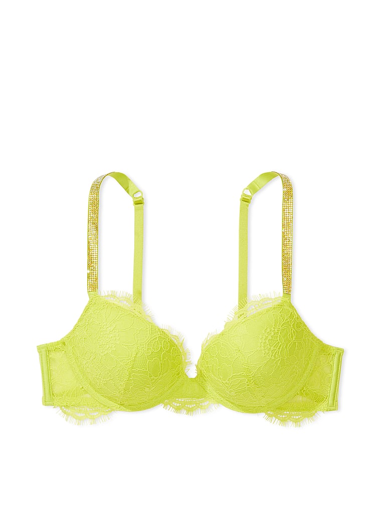 Victoria's Secret Bra size 34B  Bra sizes, Yellow bra, Vs pink bras