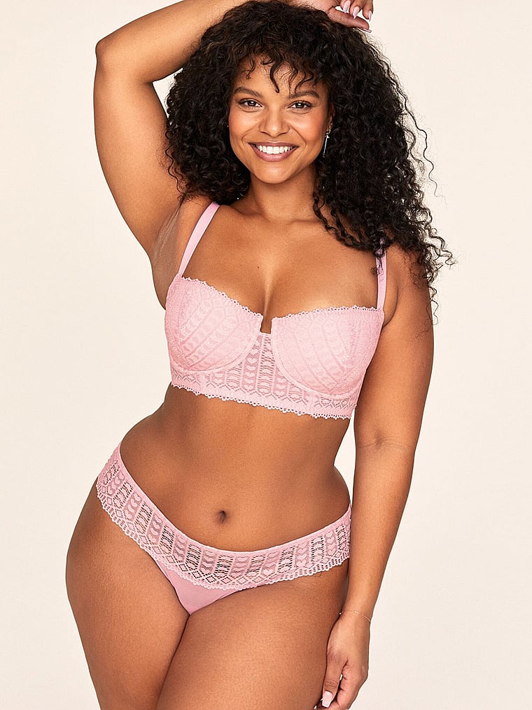 Victoria's Secret, Adore Me Nymphadora Bikini Panty, Coral Blush, onModelBack, 2 of 5