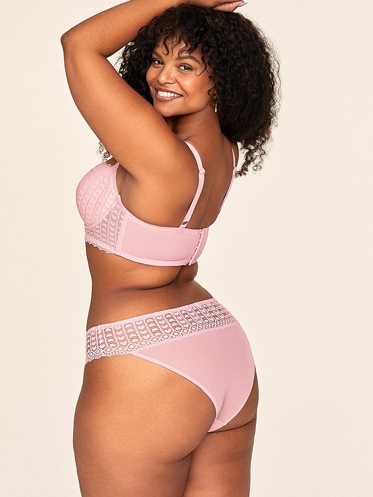 Victoria's Secret, Adore Me Nymphadora Bikini Panty, Coral Blush, onModelFront, 1 of 5