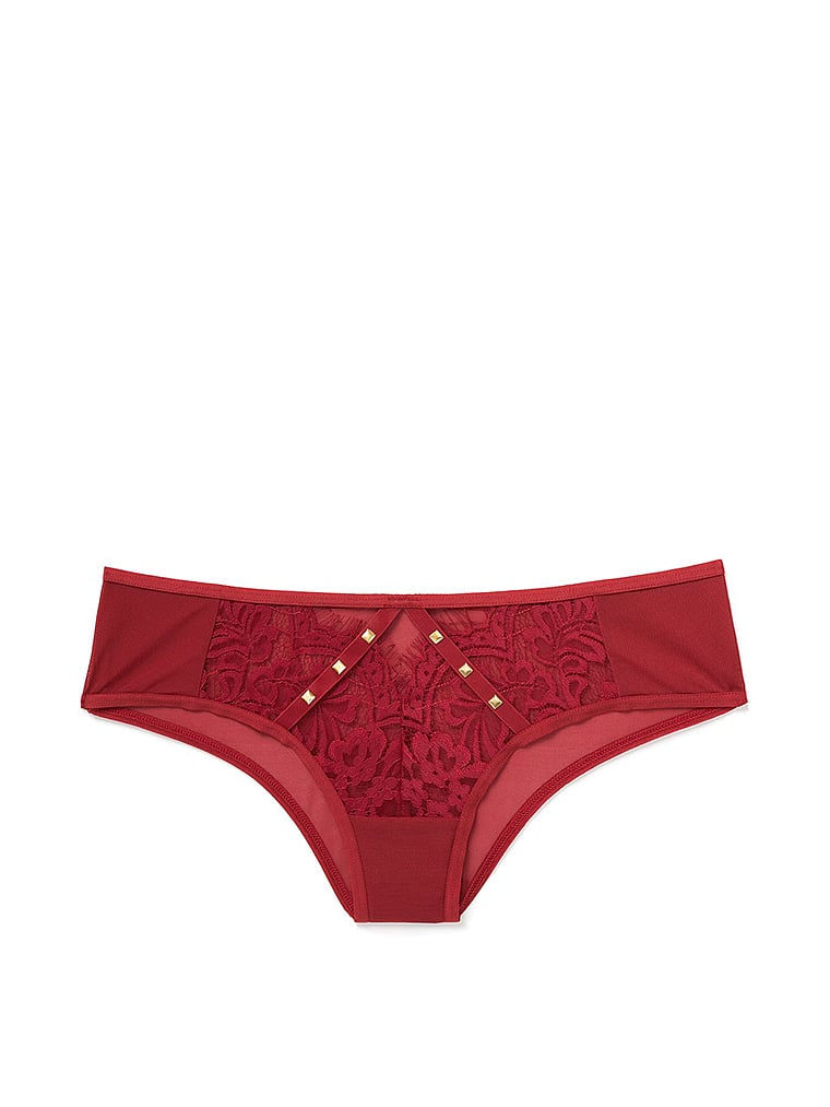 Victoria's Secret, Adore Me Emmeline Cheeky Panty, Red, offModelFront, 4 of 5