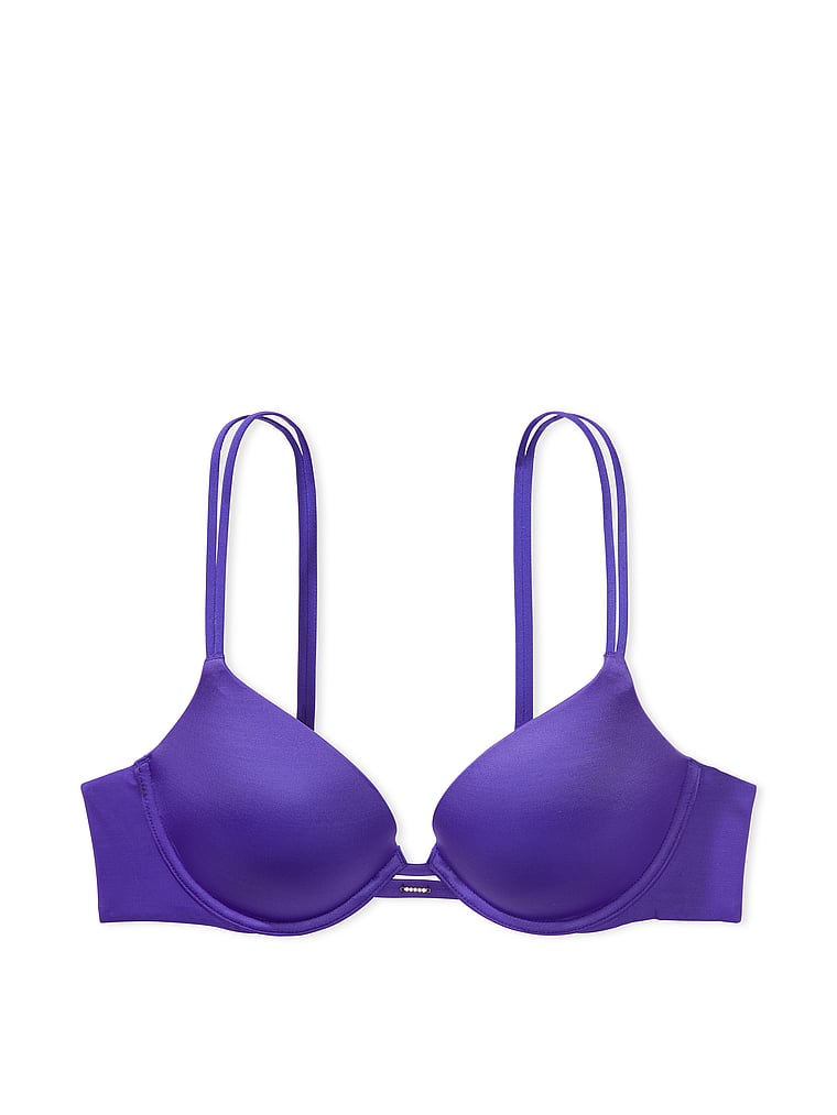 Victoria's Secret Perfect Shape Bra Size 36C Burgundy Purple Lace Trim