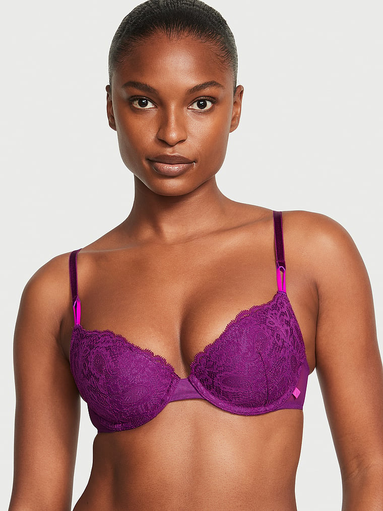 Sexy Tee Lightly Lined Paisley Lace Demi Bra