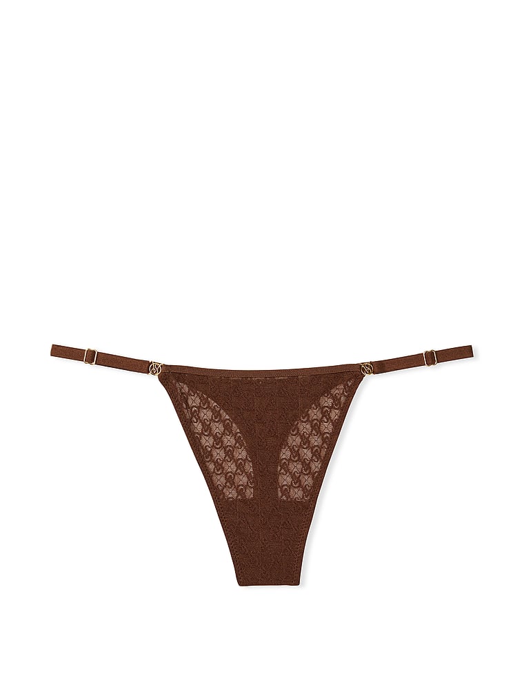 Icon by Victoria's Secret Icon Lace Adjustable Thong Panty