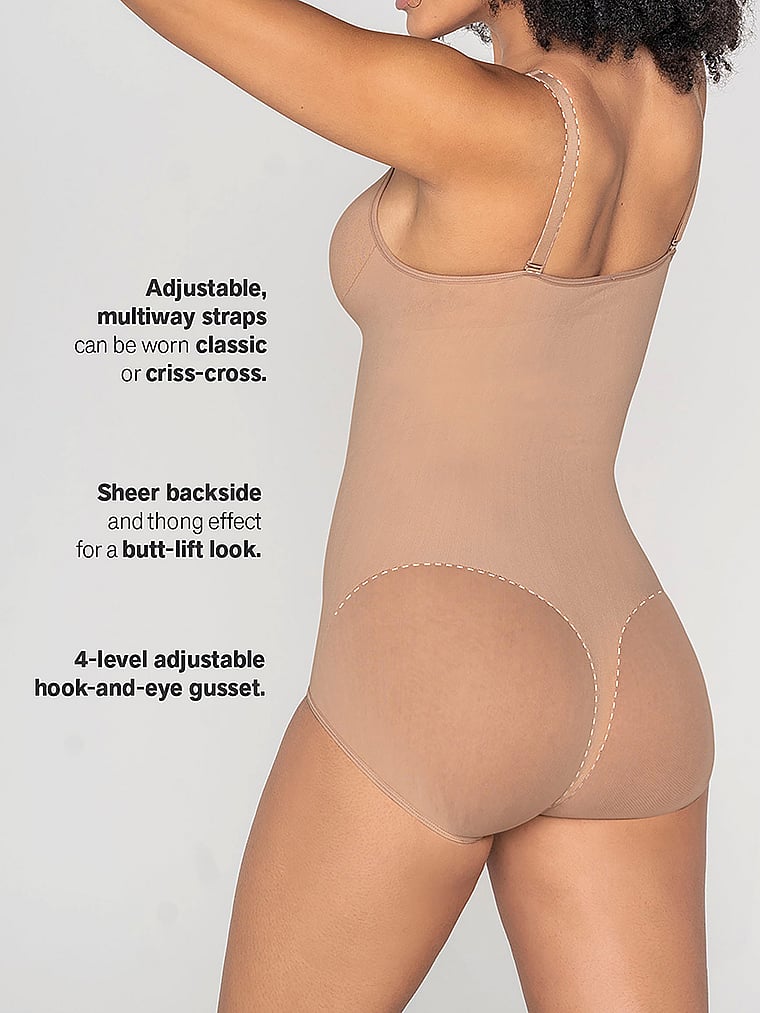 Dark Skin Butt Lifting Hooks Straps Full Body Shapewear Slim Waist