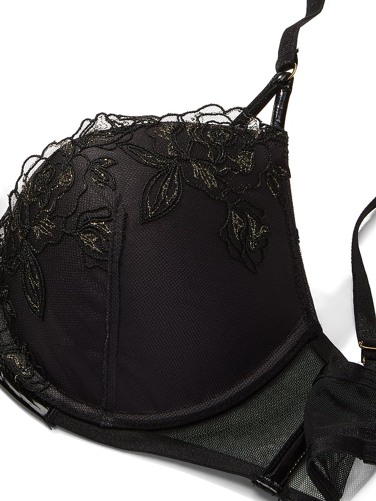 Victoria's Secret metallic push up bra size 34C Black - $23 - From