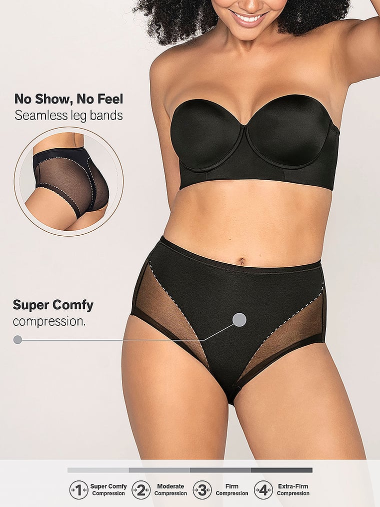 Victoria's Secret, Leonisa Shapewear Comfy Compression Undetectable Shaper Panty, offModelBack, 6 of 9