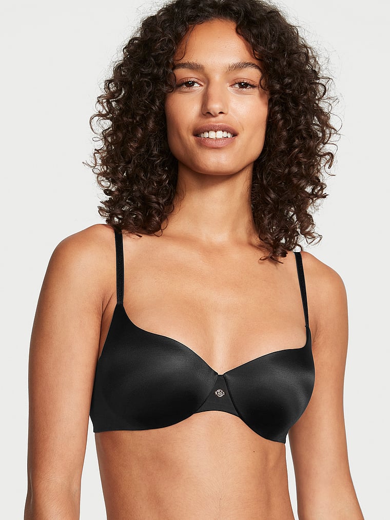Victoria's Secret, Very Sexy So Obsessed Push-Up Balconette Bra, Black, onModelFront, 1 of 3