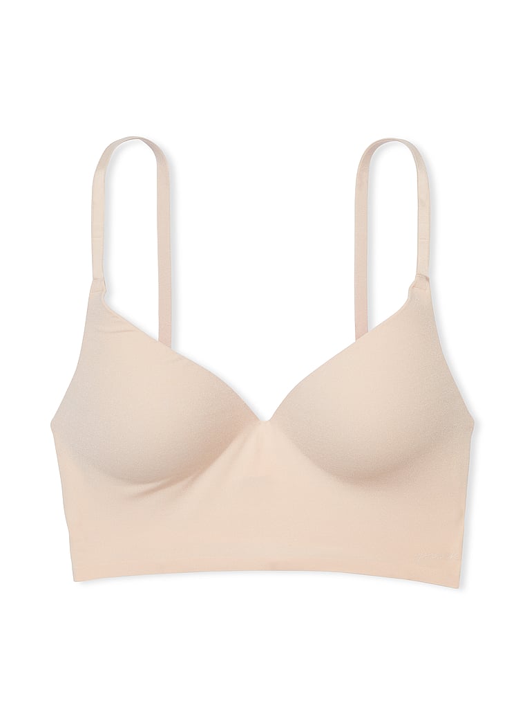 PINK Bralettes & Bra Tops Loungin' Wireless Push-Up Bra, Marzipan, offModelFront, 3 of 3
