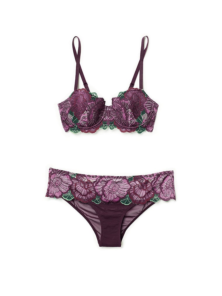 Buy Colete Balconette Bra, Printed Lace Purple - Order Bras online ...