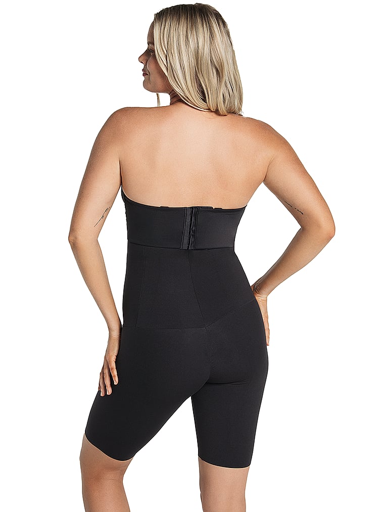 Victoria's Secret, Leonisa Shapewear Moderate Compression Extra High-Waisted Shaper Shorts, Black, onModelBack, 2 of 6