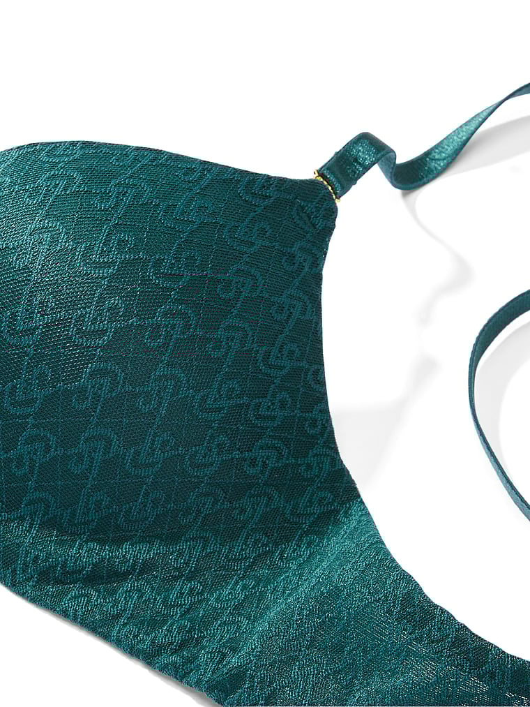 Victoria's Secret, Very Sexy Icon by Victoria's Secret Push-Up Demi Bra, Black Ivy, detail, 5 of 5