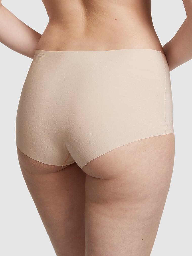 PINK No-Show Boyshort Panty, Marzipan, onModelBack, 2 of 3 Anabel is 5'8" or 173cm and wears Small