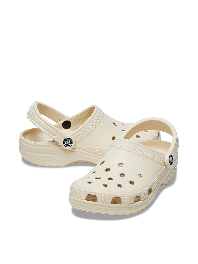 Crocs Classic Solid Clogs, Bone, offModelBack, 3 of 4