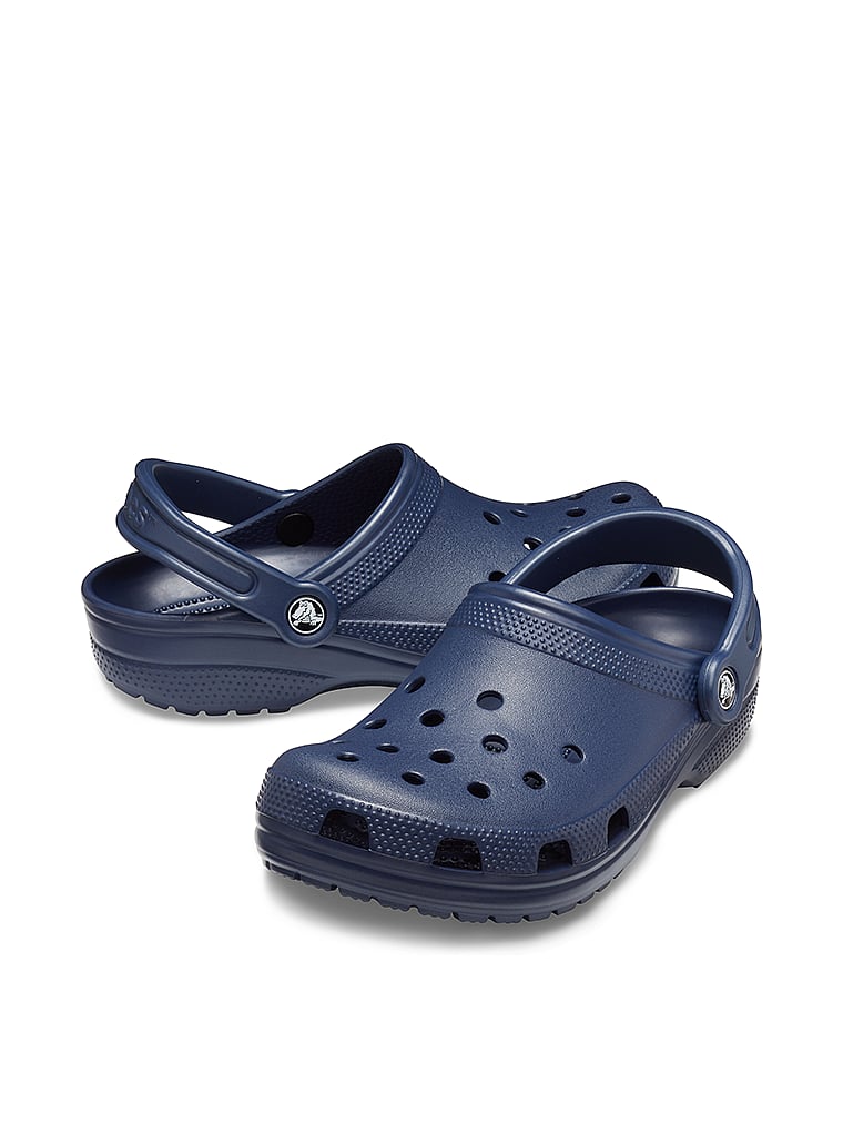 Crocs Classic Solid Clogs, Navy, offModelBack, 3 of 4