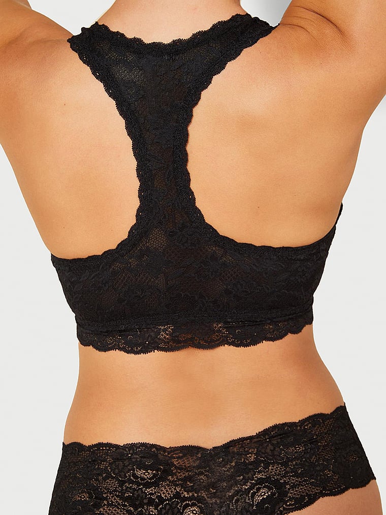 Victoria's Secret, Cosabella Curvy Racie Bralette, Black, onModelBack, 2 of 3