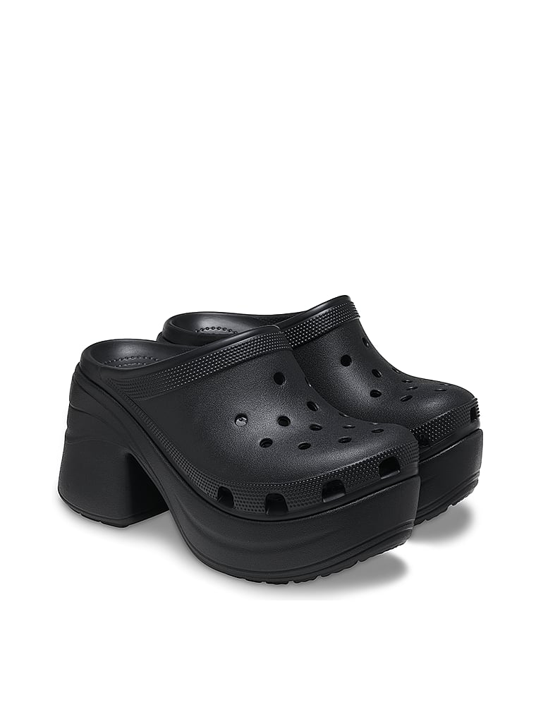 Crocs Classic Siren Clogs, Black, offModelBack, 3 of 4