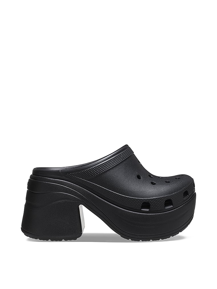 Crocs Classic Siren Clogs, Black, onModelSide, 1 of 4