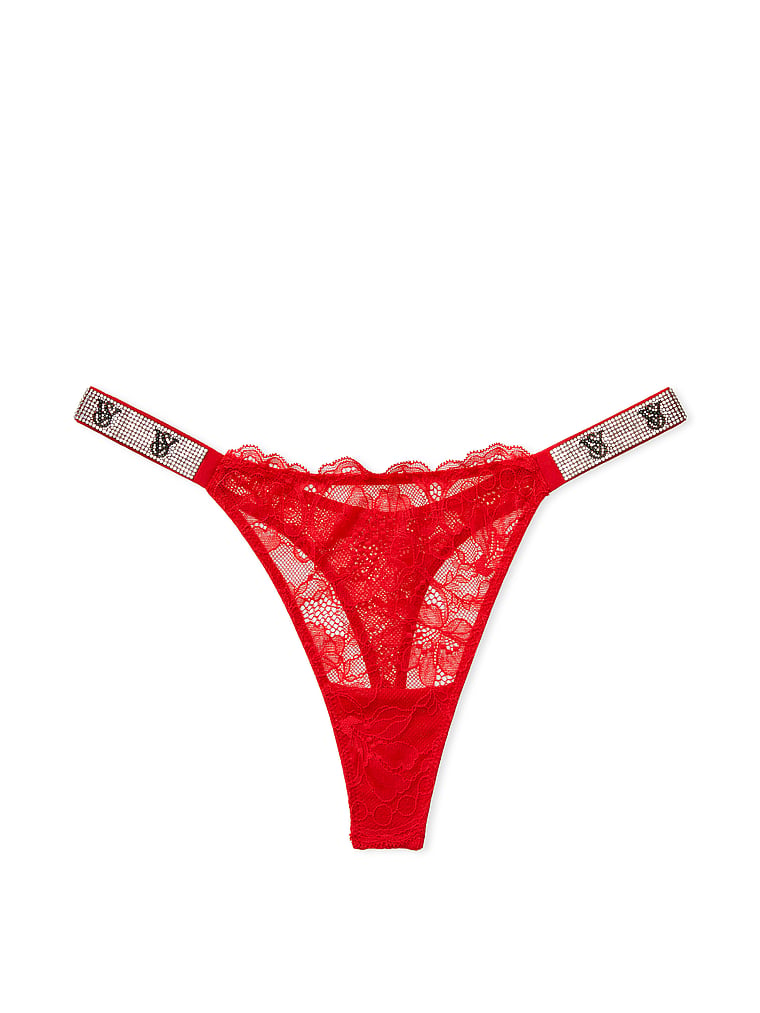 RARE Victorias Secret SEXY THONG Panty Panties Bubblegum Pink Mint Red Lace  NWT