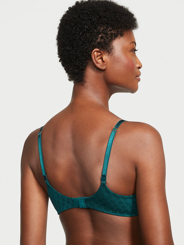 Victoria's Secret, Very Sexy Icon by Victoria's Secret Push-Up Demi Bra, Black Ivy, onModelBack, 2 of 5