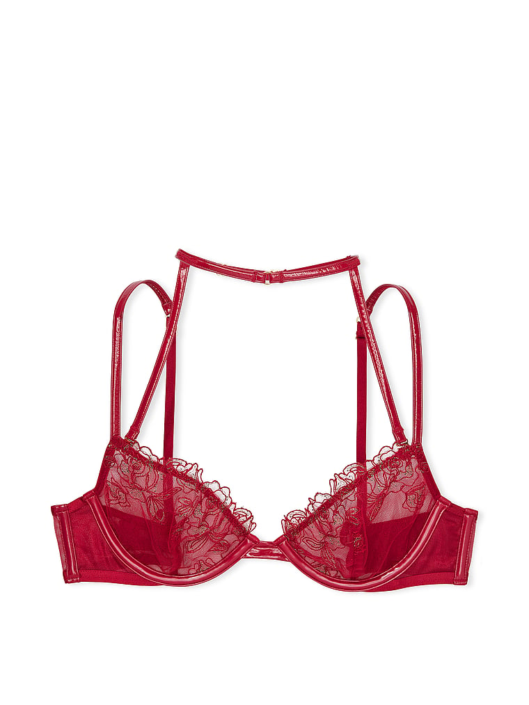Velvet Hearts Cut-Out Bralette with Tulle