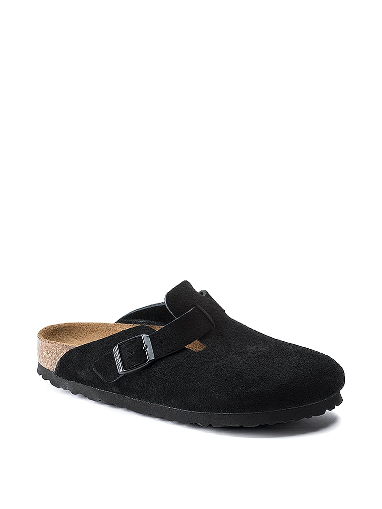 Birkenstock Boston Clogs, Black, onModelSide, 1 of 4