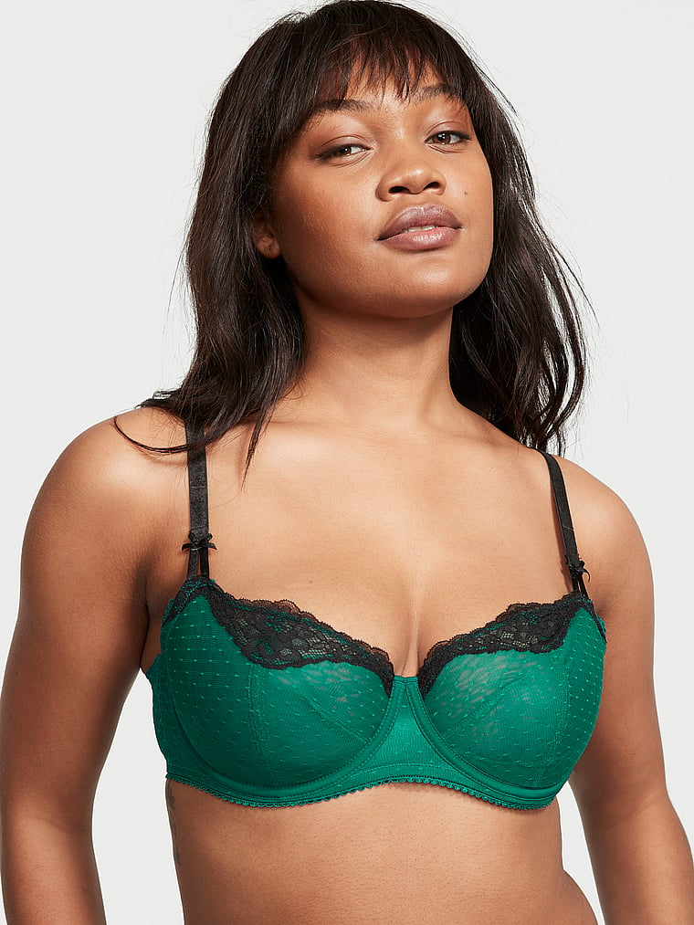 Lace & Satin Bra with Bow Details | Ardene